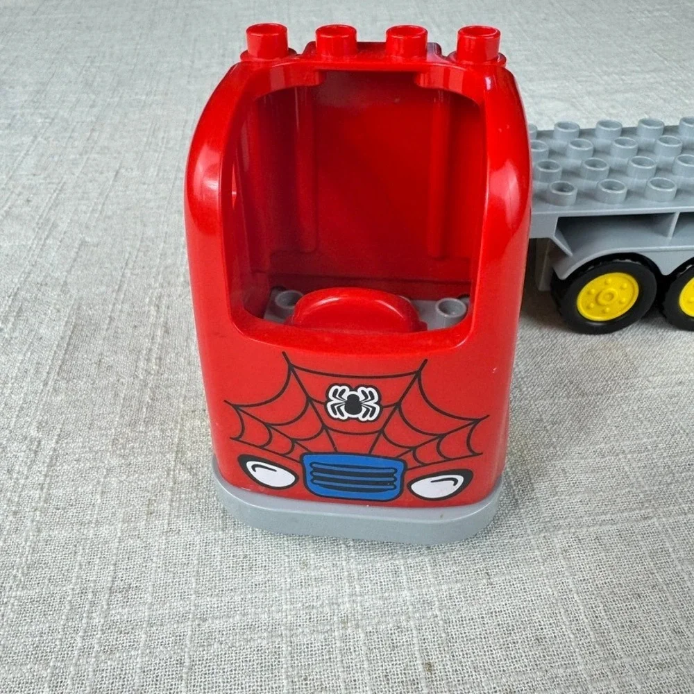 LEGO Duplo Spider-Man Semi Truck Kids Red Grey Excellent Marvel Toy Vehicle